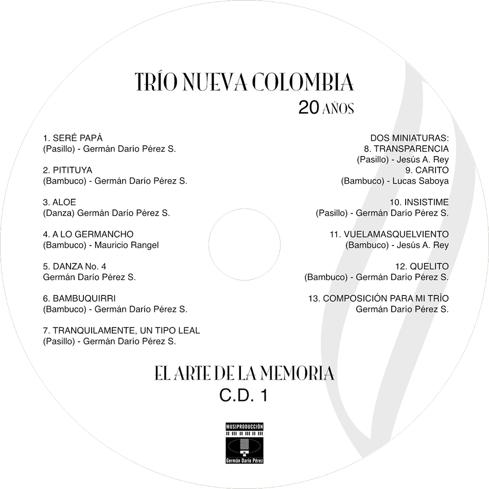 CD El Arte de la Memoria (CD Doble) - Trío Nueva Colombia
